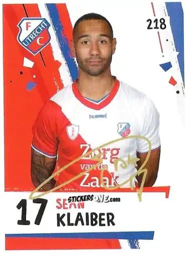 Cromo Sean Klaiber - Eredivisie Voetbal plaatjes 2019 n. 218 - Albert Heijn
