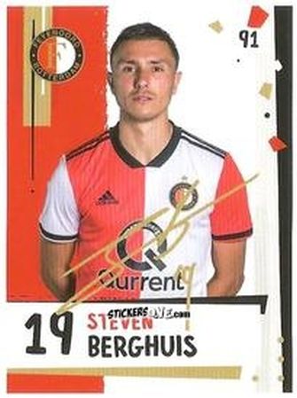 Sticker Steven Berghuis - Eredivisie Voetbal plaatjes 2019 n. 91 - Albert Heijn
