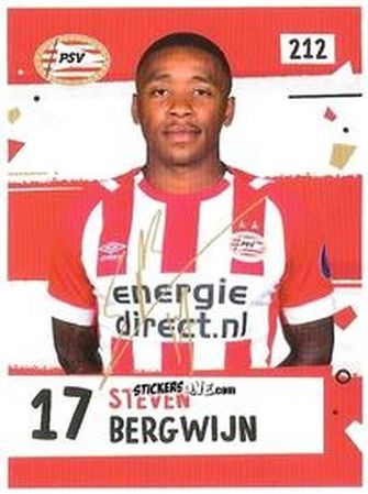 Sticker Steven Bergwijn - Eredivisie Voetbal plaatjes 2019 n. 212 - Albert Heijn
