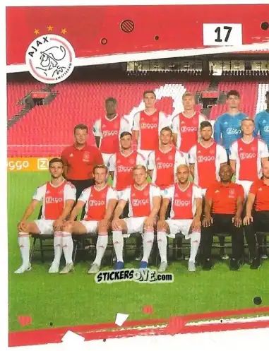 Sticker Team Photo - Eredivisie Voetbal plaatjes 2019 n. 17 - Albert Heijn
