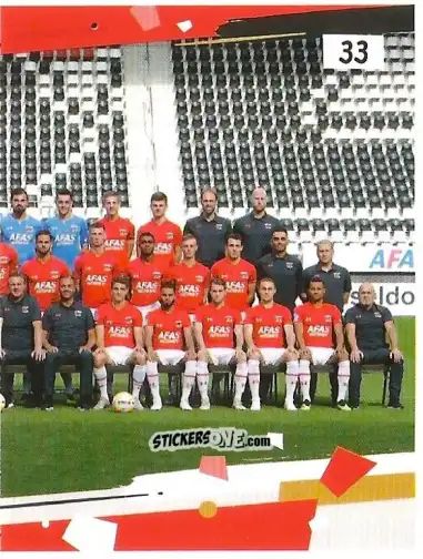Sticker Team Photo - Eredivisie Voetbal plaatjes 2019 n. 33 - Albert Heijn
