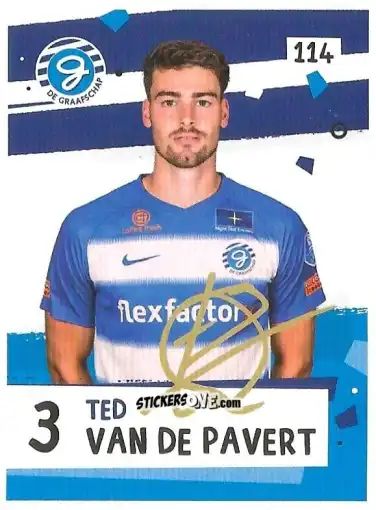 Sticker Ted van de Pavert - Eredivisie Voetbal plaatjes 2019 n. 114 - Albert Heijn
