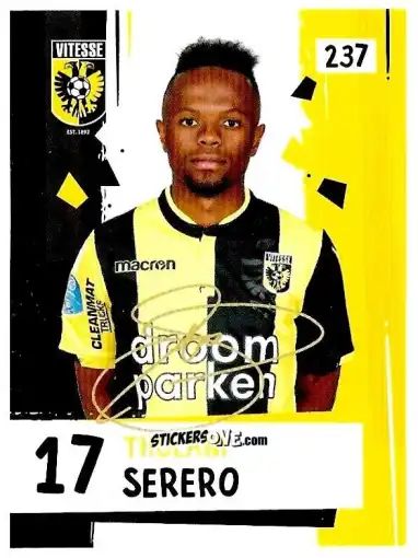 Sticker Thulani Serero - Eredivisie Voetbal plaatjes 2019 n. 237 - Albert Heijn
