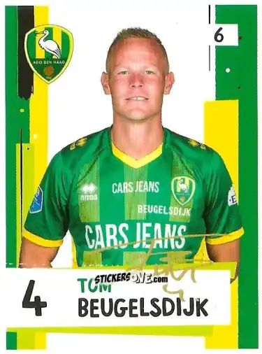 Sticker Tom Beugelsdijk - Eredivisie Voetbal plaatjes 2019 n. 6 - Albert Heijn
