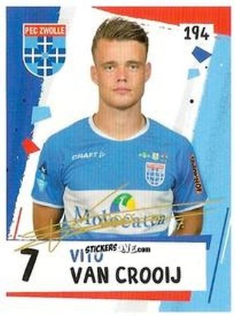 Sticker Vito van Crooy - Eredivisie Voetbal plaatjes 2019 n. 194 - Albert Heijn
