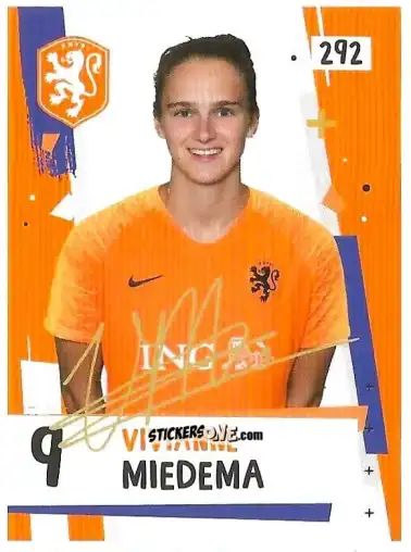 Cromo Vivianne Miedema - Eredivisie Voetbal plaatjes 2019 n. 292 - Albert Heijn
