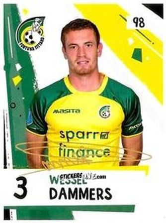 Sticker Wessel Dammers - Eredivisie Voetbal plaatjes 2019 n. 98 - Albert Heijn
