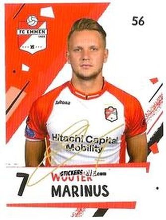 Sticker Wouter Marinus - Eredivisie Voetbal plaatjes 2019 n. 56 - Albert Heijn
