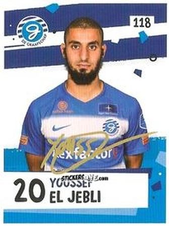 Sticker Youssef El Jebli - Eredivisie Voetbal plaatjes 2019 n. 118 - Albert Heijn
