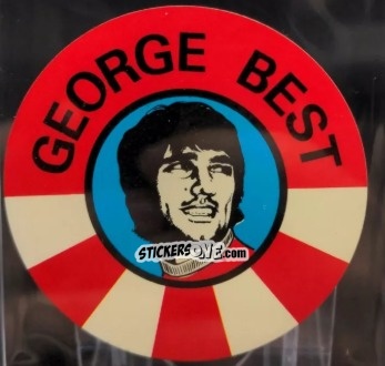 Figurina George Best - Footballers (Round Stickers) 1970 n. 15 - BAB
