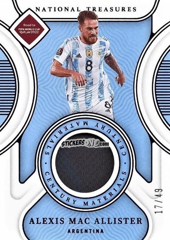 Cromo Alexis Mac Allister - National Treasures Road to FIFA World Cup 2022 n. CM-AMA - Panini