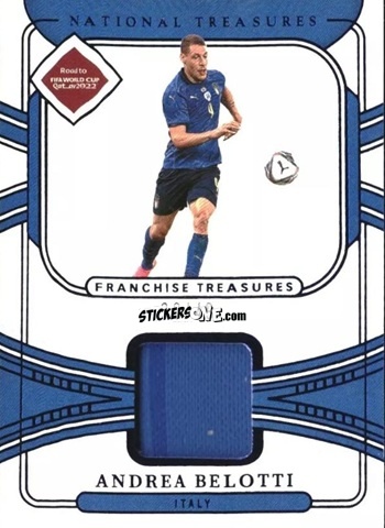 Figurina Andrea Belotti - National Treasures Road to FIFA World Cup 2022 n. FT-AB - Panini