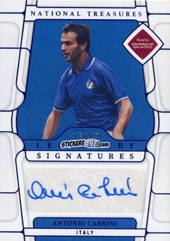 Figurina Antonio Cabrini - National Treasures Road to FIFA World Cup 2022 n. LS-CAB - Panini