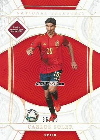 Figurina Carlos Soler - National Treasures Road to FIFA World Cup 2022 n. 124 - Panini