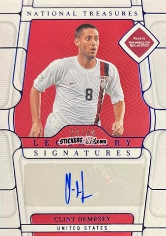 Cromo Clint Dempsey - National Treasures Road to FIFA World Cup 2022 n. LS-CD - Panini