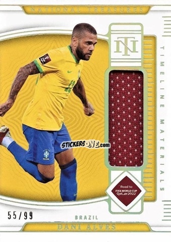 Figurina Dani Alves - National Treasures Road to FIFA World Cup 2022 n. TM-ALV - Panini
