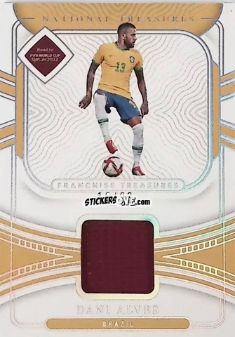 Figurina Dani Alves - National Treasures Road to FIFA World Cup 2022 n. FT-ALV - Panini