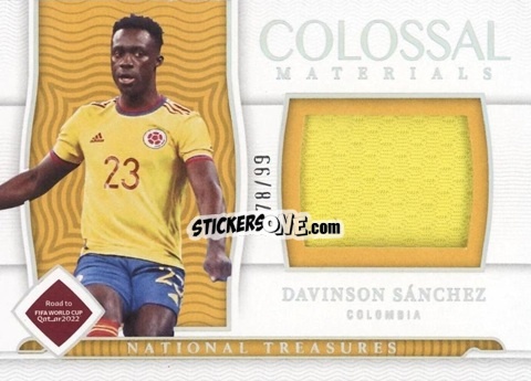 Figurina Davinson Sanchez - National Treasures Road to FIFA World Cup 2022 n. CO-DSA - Panini