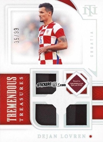 Figurina Dejan Lovren - National Treasures Road to FIFA World Cup 2022 n. TT-DLV - Panini