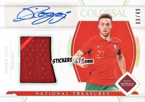 Cromo Diogo Jota - National Treasures Road to FIFA World Cup 2022 n. CS-DJO - Panini