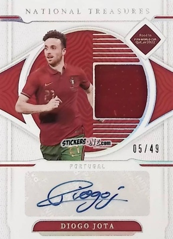 Cromo Diogo Jota - National Treasures Road to FIFA World Cup 2022 n. MS-DJO - Panini