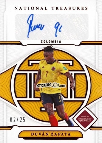 Cromo Duvan Zapata - National Treasures Road to FIFA World Cup 2022 n. S-DUZ - Panini