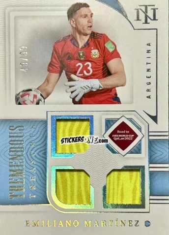 Figurina Emiliano Martinez - National Treasures Road to FIFA World Cup 2022 n. TT-EMI - Panini