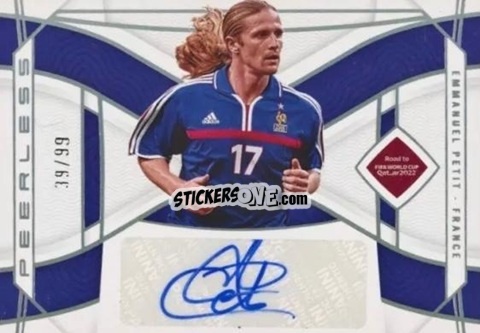 Cromo Emmanuel Petit - National Treasures Road to FIFA World Cup 2022 n. PS-EP - Panini