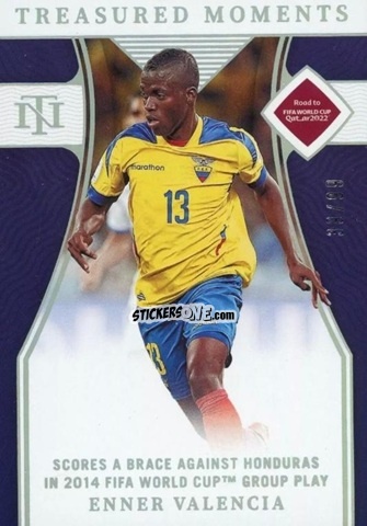 Cromo Enner Valencia - National Treasures Road to FIFA World Cup 2022 n. 163 - Panini