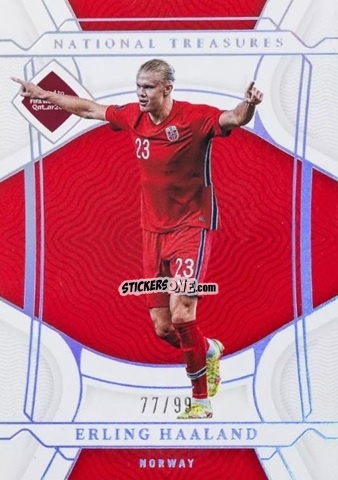 Cromo Erling Haaland - National Treasures Road to FIFA World Cup 2022 n. 95 - Panini