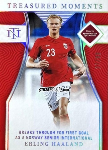 Cromo Erling Haaland - National Treasures Road to FIFA World Cup 2022 n. 182 - Panini