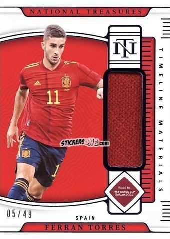 Cromo Ferran Torres - National Treasures Road to FIFA World Cup 2022 n. TM-FTR - Panini