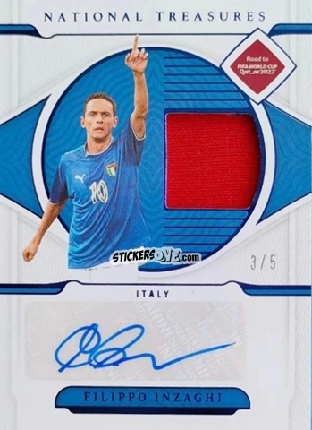 Cromo Filippo Inzaghi - National Treasures Road to FIFA World Cup 2022 n. MS-FI - Panini