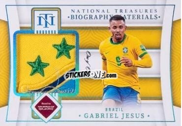 Figurina Gabriel Jesus - National Treasures Road to FIFA World Cup 2022 n. BM-GJ - Panini