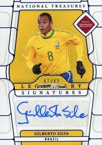 Cromo Gilberto Silva - National Treasures Road to FIFA World Cup 2022 n. LS-GBS - Panini
