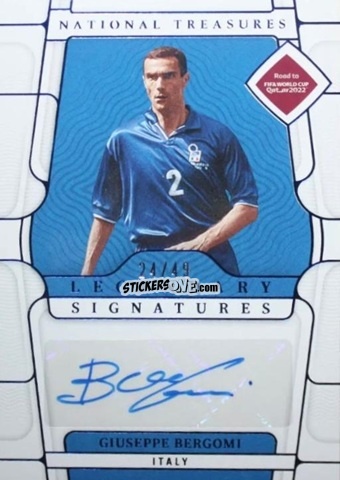 Cromo Giuseppe Bergomi - National Treasures Road to FIFA World Cup 2022 n. LS-GBI - Panini