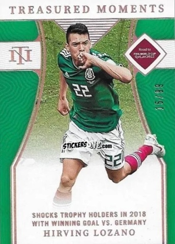 Cromo Hirving Lozano - National Treasures Road to FIFA World Cup 2022 n. 178 - Panini