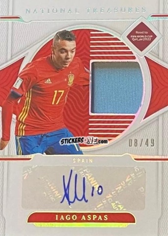 Figurina Iago Aspas - National Treasures Road to FIFA World Cup 2022 n. MS-IAG - Panini