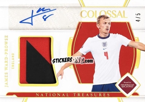 Cromo James Ward-Prowse - National Treasures Road to FIFA World Cup 2022 n. CS-JWP - Panini