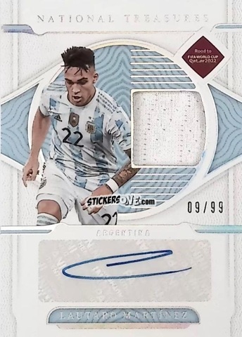 Figurina Lautaro Martinez - National Treasures Road to FIFA World Cup 2022 n. MS-LMA - Panini