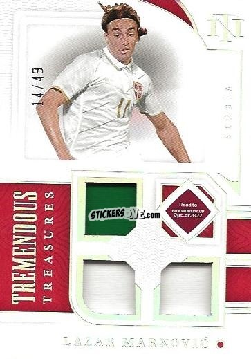 Figurina Lazar Markovic - National Treasures Road to FIFA World Cup 2022 n. TT-LZR - Panini