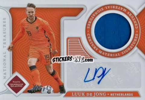 Figurina Luuk de Jong - National Treasures Road to FIFA World Cup 2022 n. CE-LDJ - Panini