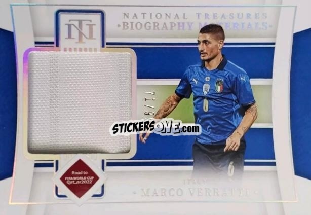 Figurina Marco Verratti - National Treasures Road to FIFA World Cup 2022 n. BM-MV - Panini