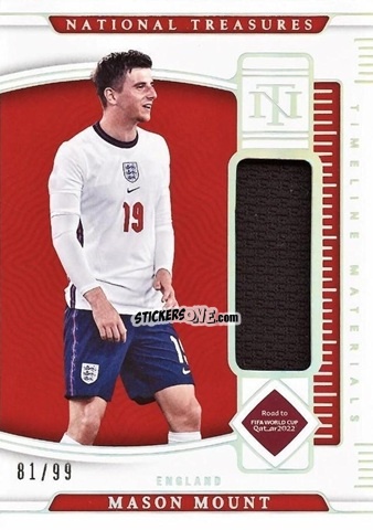 Cromo Mason Mount - National Treasures Road to FIFA World Cup 2022 n. TM-MM - Panini