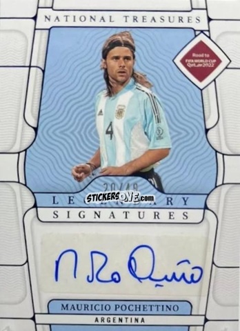 Figurina Mauricio Pochettino - National Treasures Road to FIFA World Cup 2022 n. LS-MPO - Panini