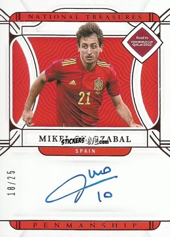 Figurina Mikel Oyarzabal - National Treasures Road to FIFA World Cup 2022 n. P-MOY - Panini