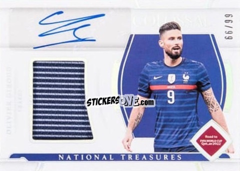 Figurina Olivier Giroud - National Treasures Road to FIFA World Cup 2022 n. CS-OG - Panini
