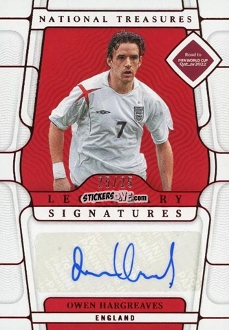 Figurina Owen Hargreaves - National Treasures Road to FIFA World Cup 2022 n. LS-OH - Panini