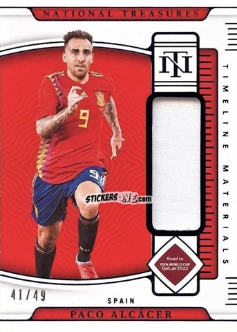 Figurina Paco Alcacer - National Treasures Road to FIFA World Cup 2022 n. TM-PA - Panini