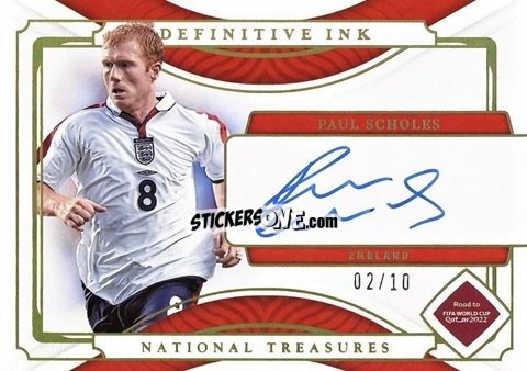 Figurina Paul Scholes - National Treasures Road to FIFA World Cup 2022 n. DI-PS - Panini